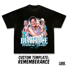 Load image into Gallery viewer, Memorial Template Package (Graphic Tee Included)