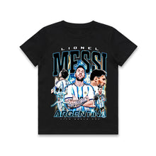 Load image into Gallery viewer, Lionel Messi 'Argentina Football World Cup' LOOK. Graphic Tee KIDS