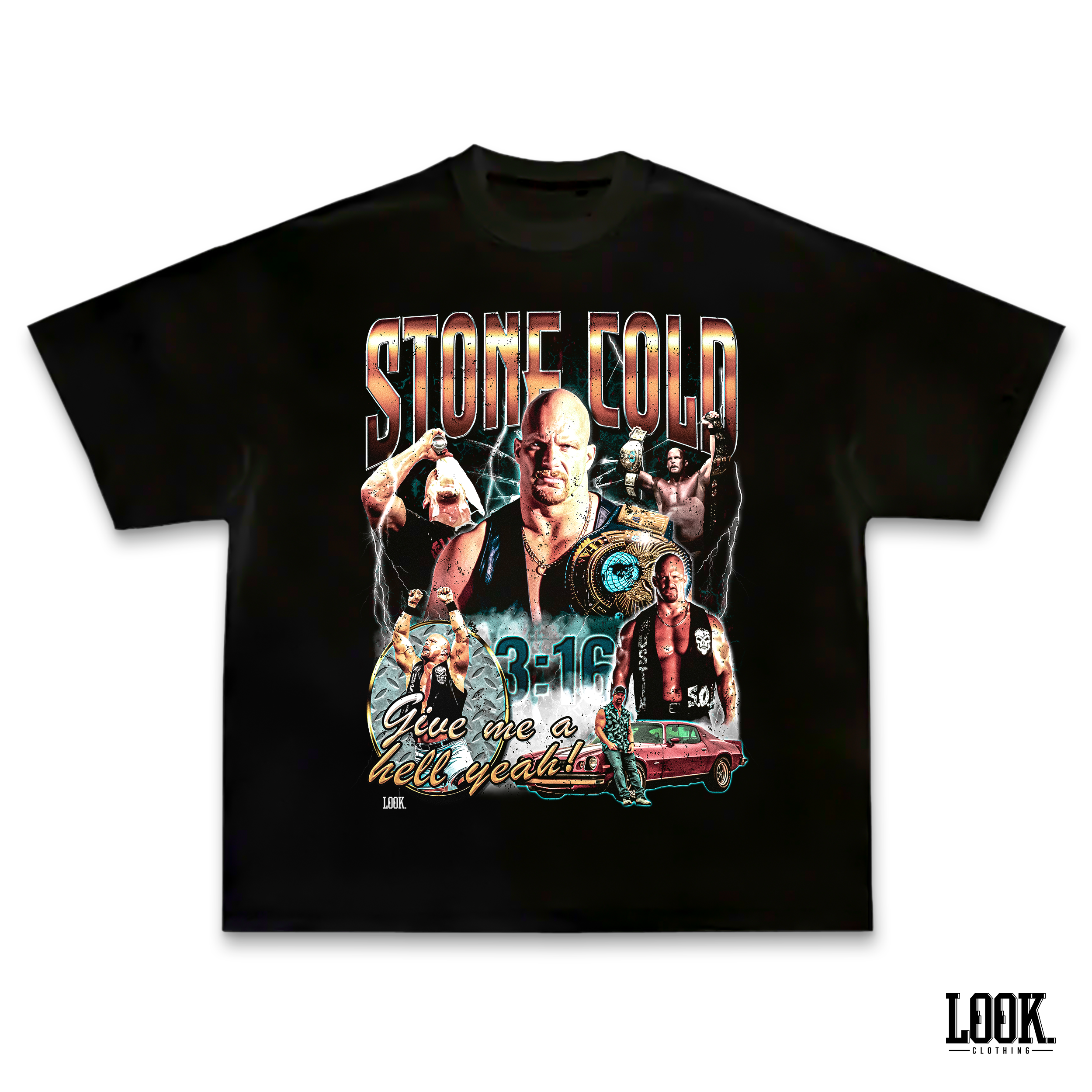 Stone Cold Steve Austin 'Hell Yeah' - LOOK. Graphic Tee – LOOK