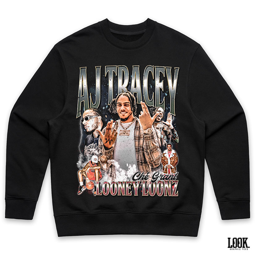 AJ Tracey 'Looney Loonz' - LOOK. Graphic Crew Sweater