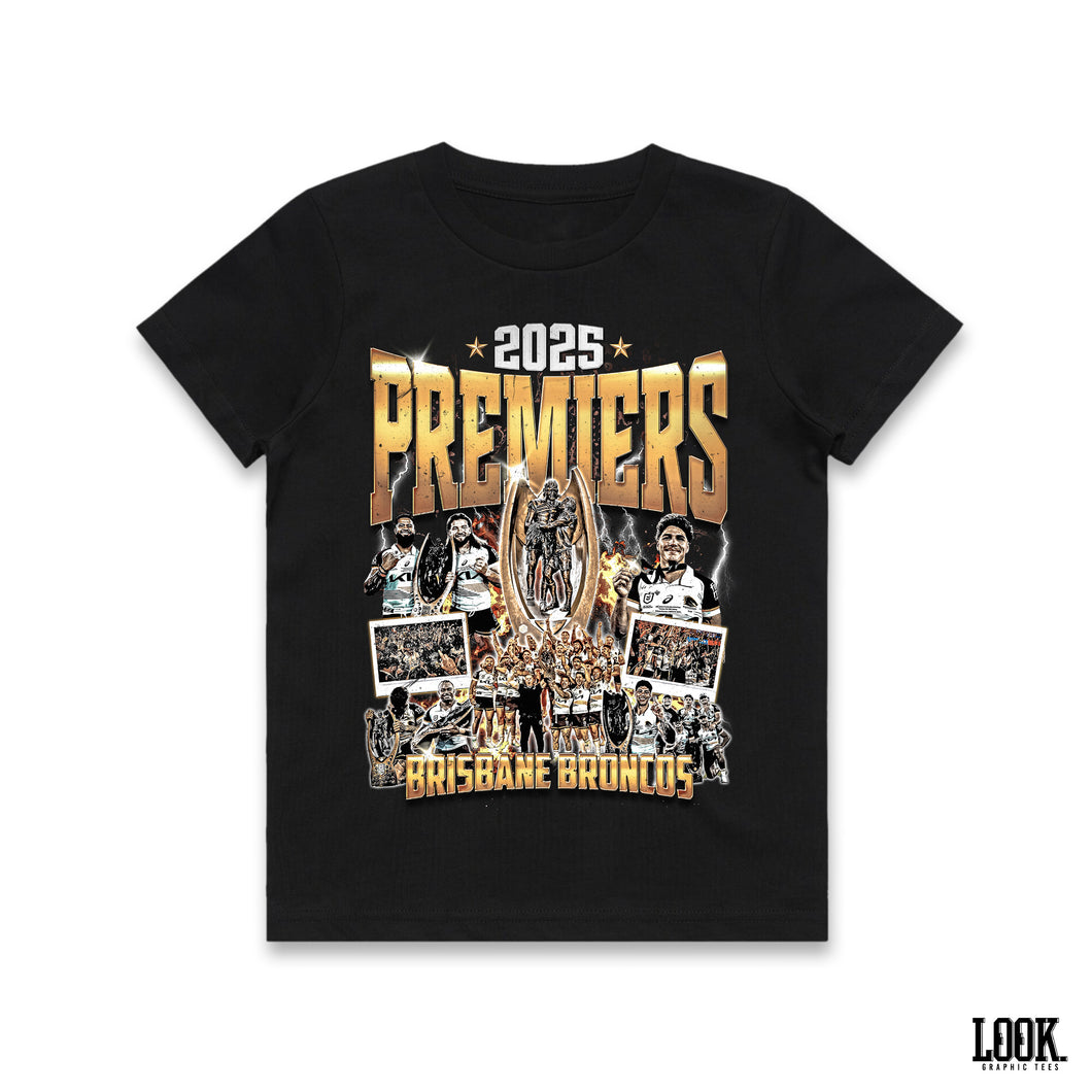 Brisbane Broncos '2025 Premiers' - Kids Graphic Tee