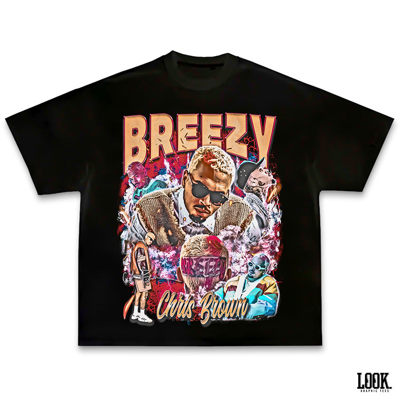 Chris Brown 'Breezy' - LOOK. Custom Graphic Tee