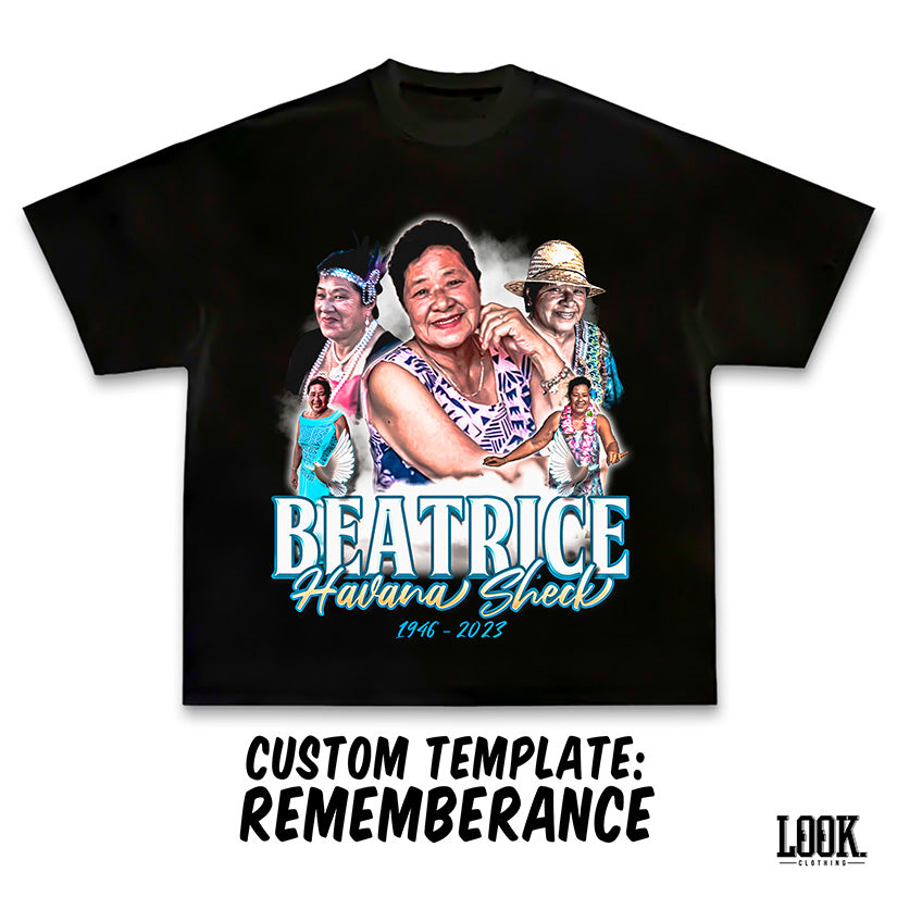 Memorial Template Package (Graphic Tee Included)
