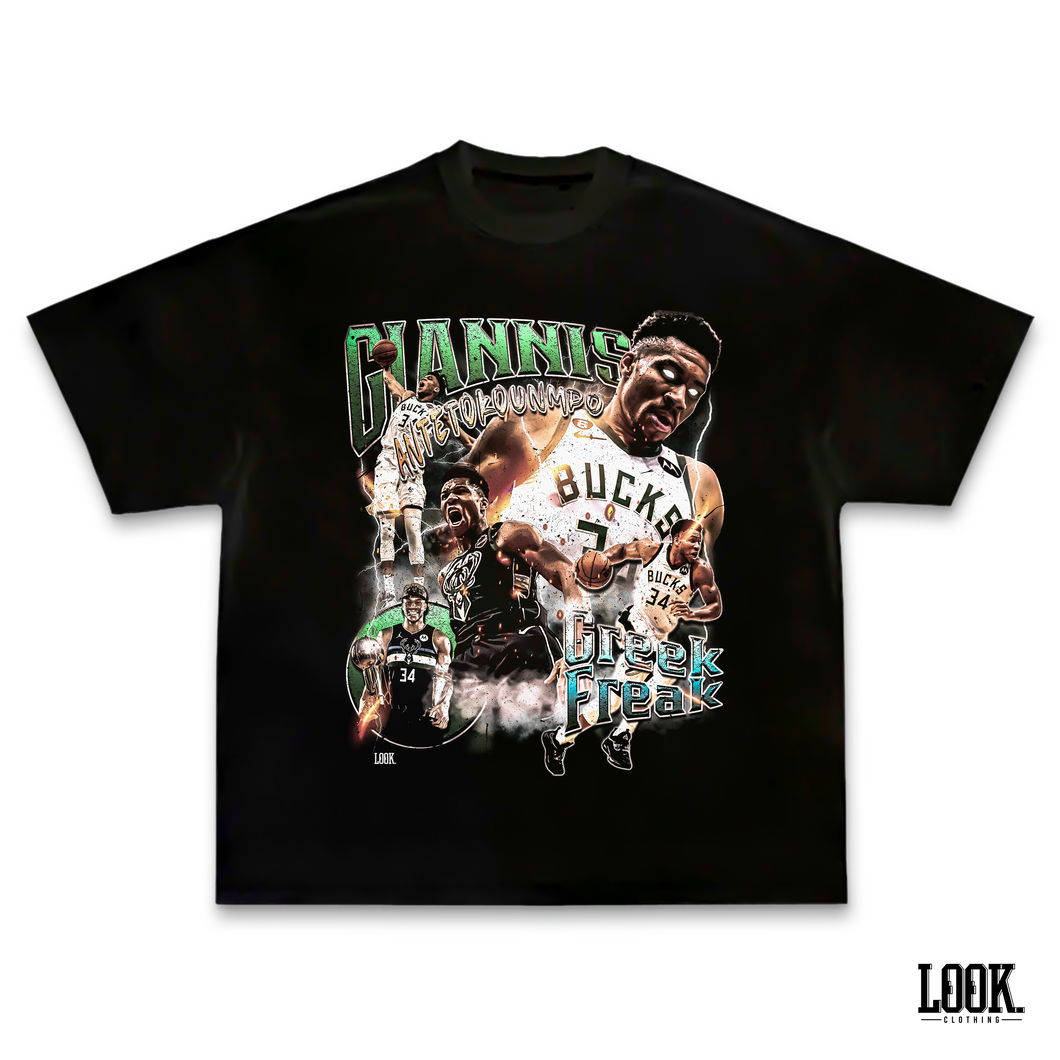 Giannis Antetokounmpo 'GreekFreak' LOOK. Graphic Tee