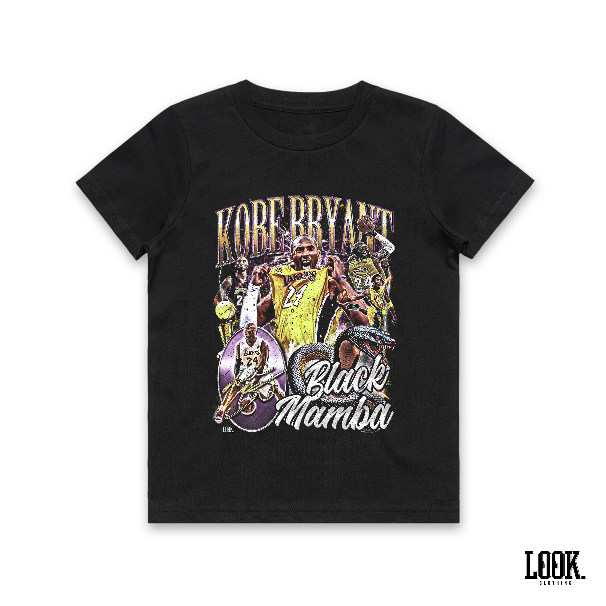 Kobe Bryant Black Mamba LOOK. Graphic Tee KIDS