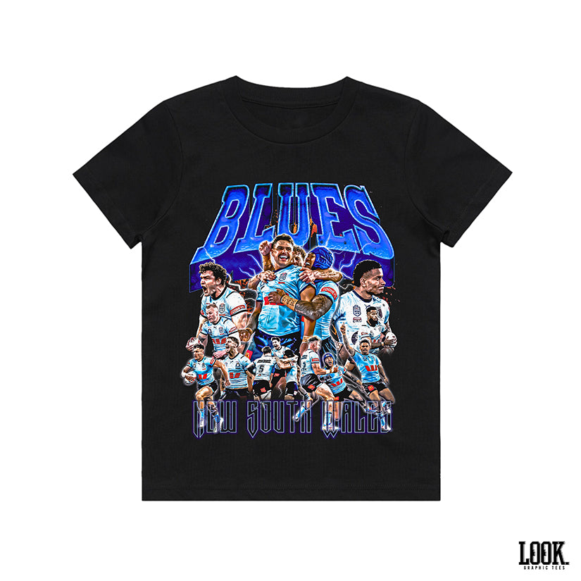 New South Wales Blues State of Origin 'NSW 25' LOOK. Kids Graphic Tee