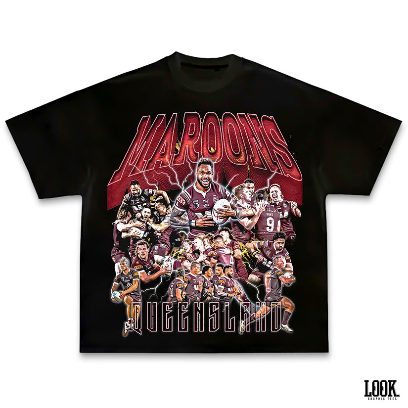 Queensland Maroons State of Origin '25' LOOK. Graphic Tee