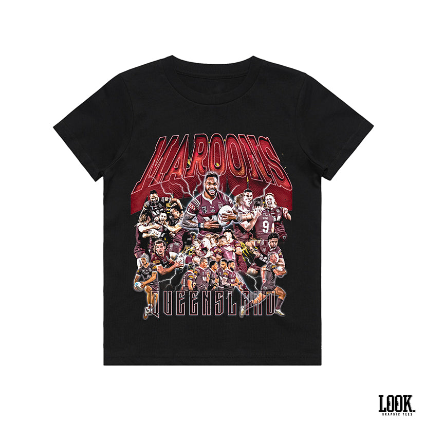 Queensland Maroons State of Origin '25' LOOK. Kids Graphic Tee