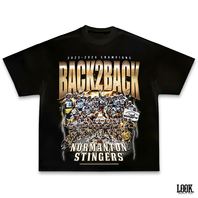 Normanton Stingers 'Back2Back' Champs  LOOK. Graphic Tee