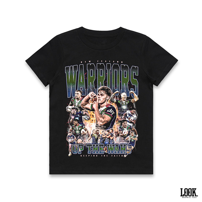NZ Warriors 'Keeping The Faith 25' - LOOK. Kids Graphic Tee